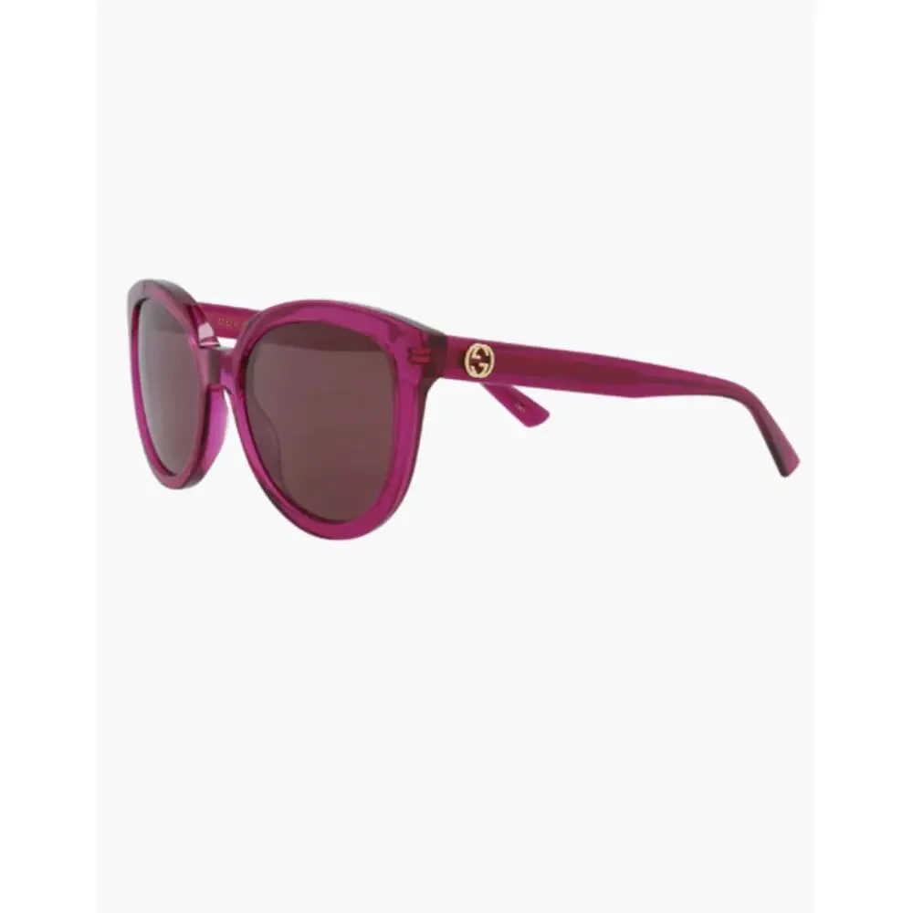 Gucci Fuchsia Pink Acetate 51mm Cat Eye Sunglasses with Logo 100% UV